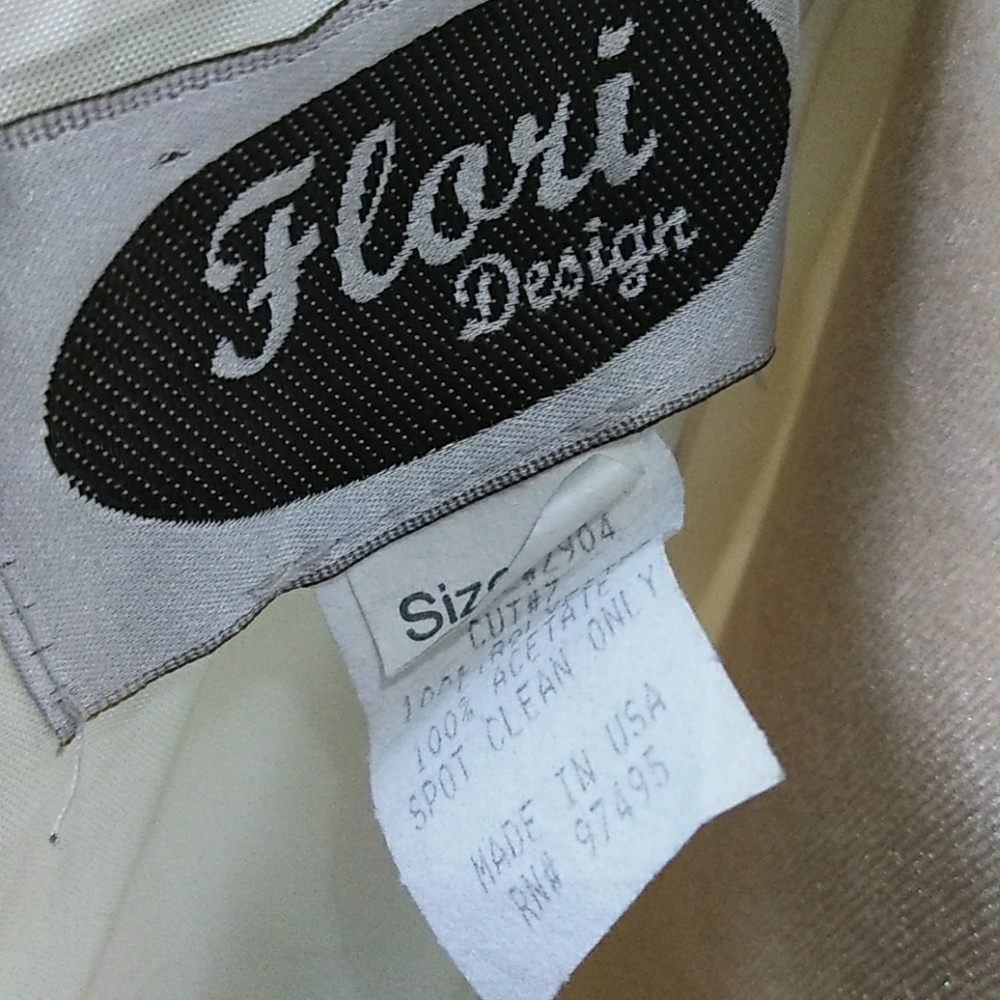 Size 7/8 Vintage Flori Design Ivory Dress - Picture 8 of 9